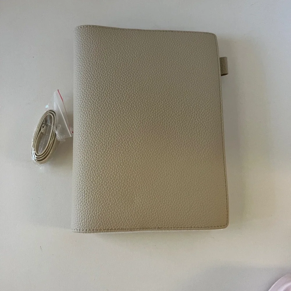Aura Estelle A5L Skin Planner Cover Beige NIP w strap #1